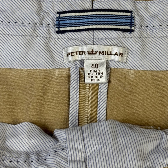 Peter Millar Mens 40‎ Pima Cotton Distressed Khaki Chino Pants Trousers - Picture 3 of 11